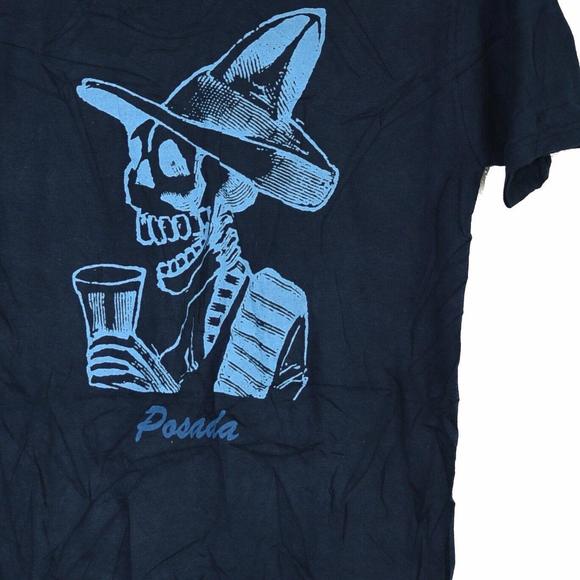 Yazbek Men Black Graphic T Shirt Posada Pullover Crewneck Short Sleeve Small NWT - Picture 4 of 6